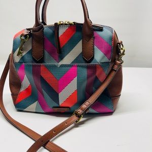 Fossil Fiona Crossbody hand bag multicolor great condition